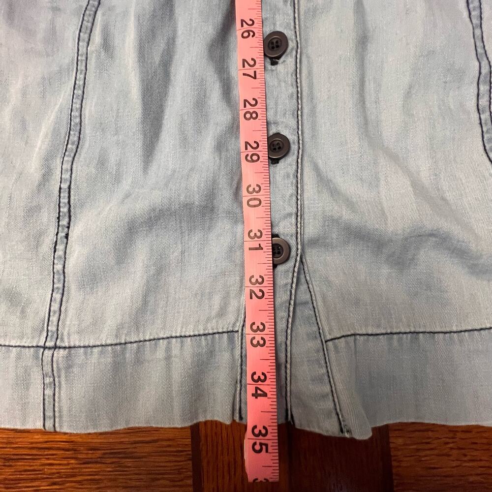 Vintage Y2k 1995 Charlotte Russe Button Down Blue Denim Style Dress Medium - Picture 10 of 11